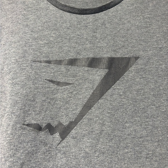 Gymshark Gray Big Logo T-Shirt Men’s Large - Picture 3 of 7